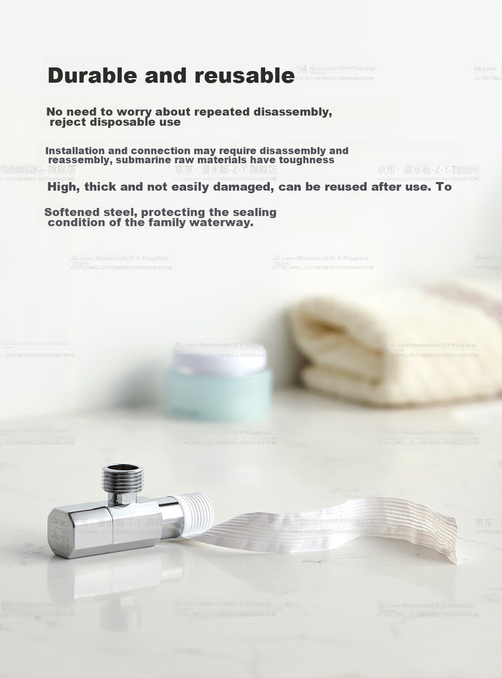 Submarine A1930 Engineering Special Raw Tape, Waterproof Adhesive Tape, Thickened Sealing Tape Specially for Angle Valves And Faucets 6