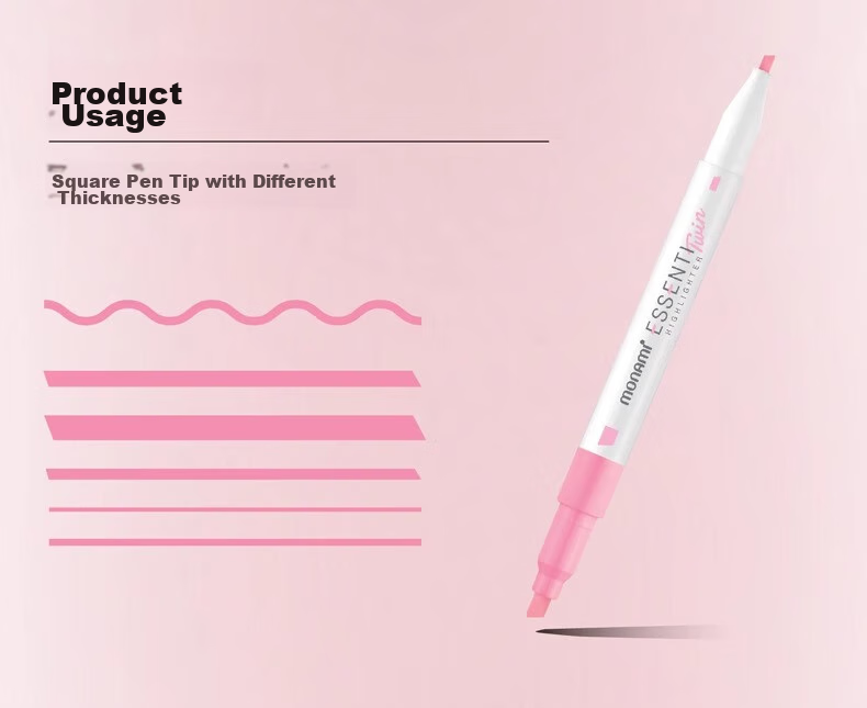 Monami Imported Double-Ended Highlighter Pen, Large Capacity for Students' Note-Taking And Marking, Colorful Pen, And Xue Wei Weifeng 4-Color Set 06023Z04-NB 12