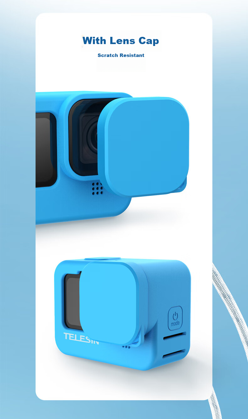 TELESIN Compatible Protective Case for GoPro 13 12, Silicone Case for GoPro 11, Compatible with Hero 10 9 Lens Protector And Body Case, Scratch-Resistant And Wear-Resistant 5