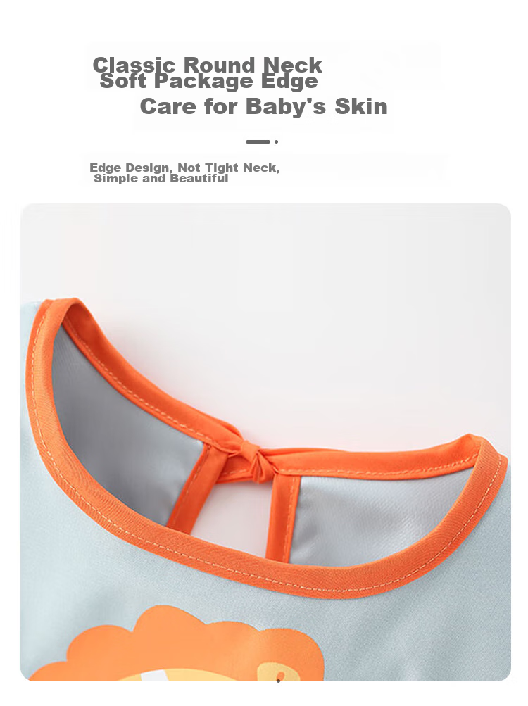 9I9 Baby Eating Smock, Waterproof Long-Sleeve Infant Bib Apron, Reverse-Wear Clothing, Kindergarten Painting Clothes A150 7