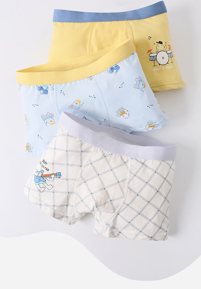 Langsha Boys' Underwear, Cotton Class A Shorts for School-Age Children, Printed Boxer Briefs for Teenage Boys 1