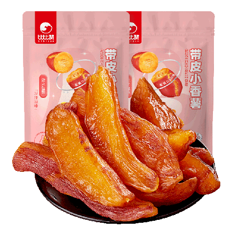 比比赞（BIBIZAN）带皮小香薯250g袋装 软糯地瓜干0添加红薯干蜜饯办公室休闲零食品