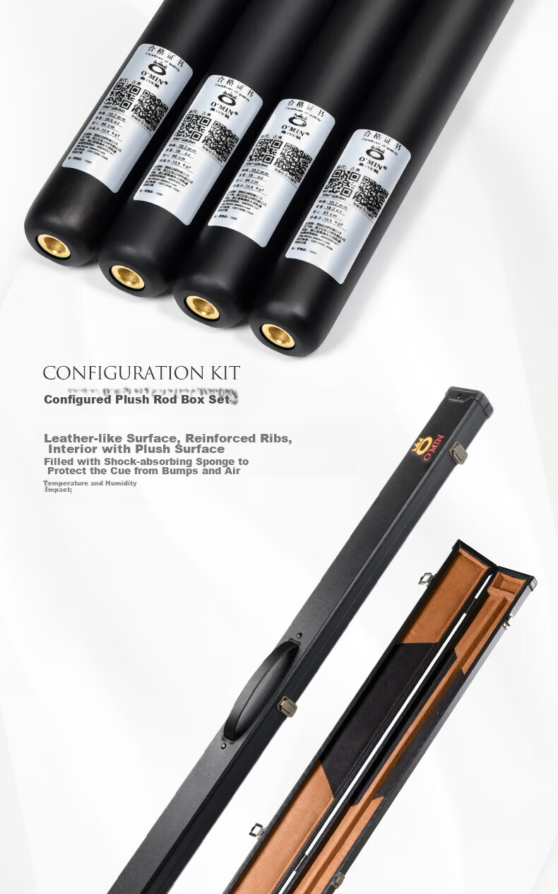 Aomi New Classic Pool Cue, Black 8 Snooker Cue Set, Black Eight Small Tip, 16 Color Ball Cue, Snooker Billiard Cue 15