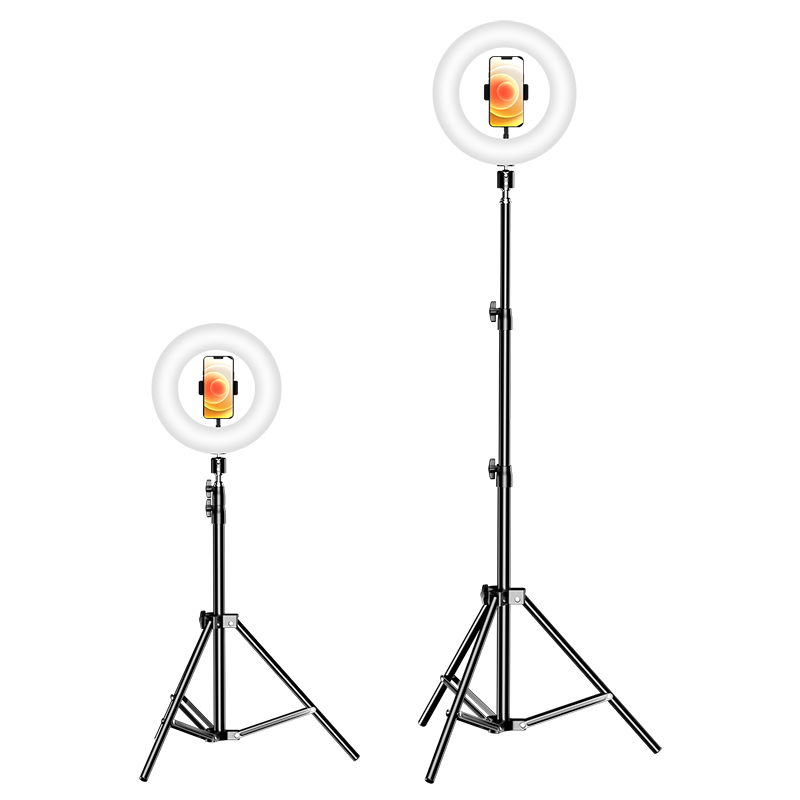 BIAZE [2.1m + Beauty Fill Light] Mobile Phone Live Streaming Stand, Tripod for Floor-Standing, Portable, Height-Adjustable, Extendable Selfie Stick, Influencer TikTok Short Video Live Streaming And Recording B56