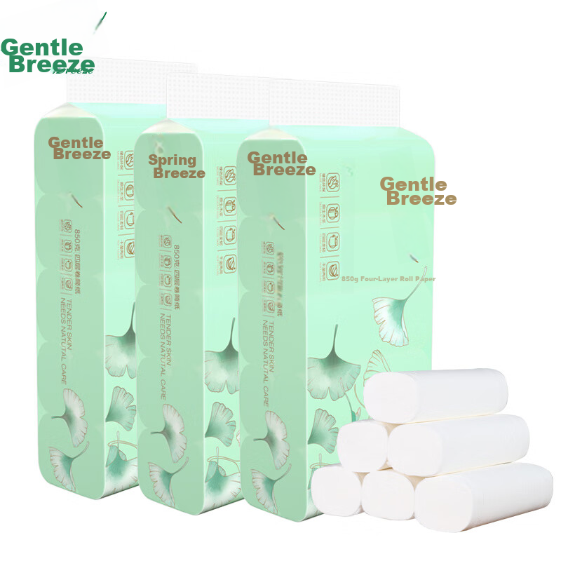 Qingfeng Coreless Toilet Paper, 4-Ply, 85g*30 Rolls, Baby Wipes, Maternity Paper, Bathroom Tissue, Sanitary Paper, Whole Box B0208MFY
