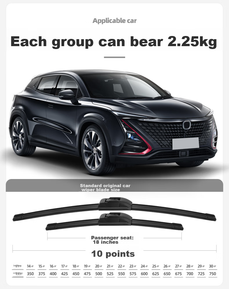 Deyun Chang'an UNIT Front And Rear Wiper Blades for 2020-2022 Models, Original Boneless Specialized UNI-T Car UNI-T Front + Rear Set 4