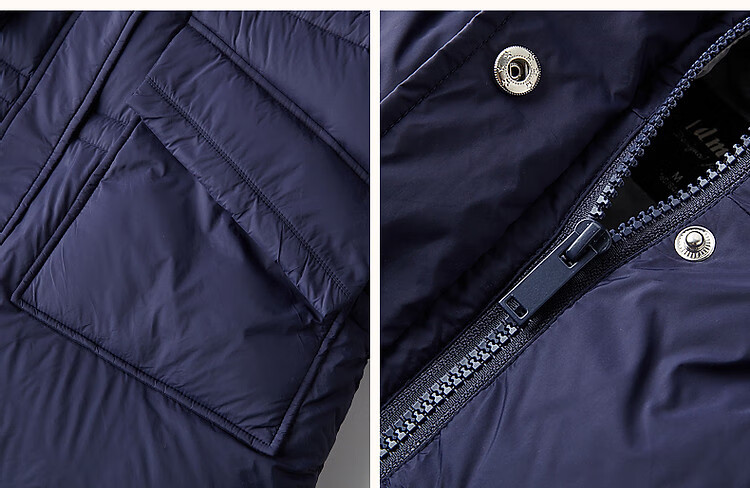 Dme [Xueji Lian Dong] Winter Warm 90% Duck Down Stand Collar Windproof Hooded Mid-Length down Jacket for Women, Elegant Coat 11