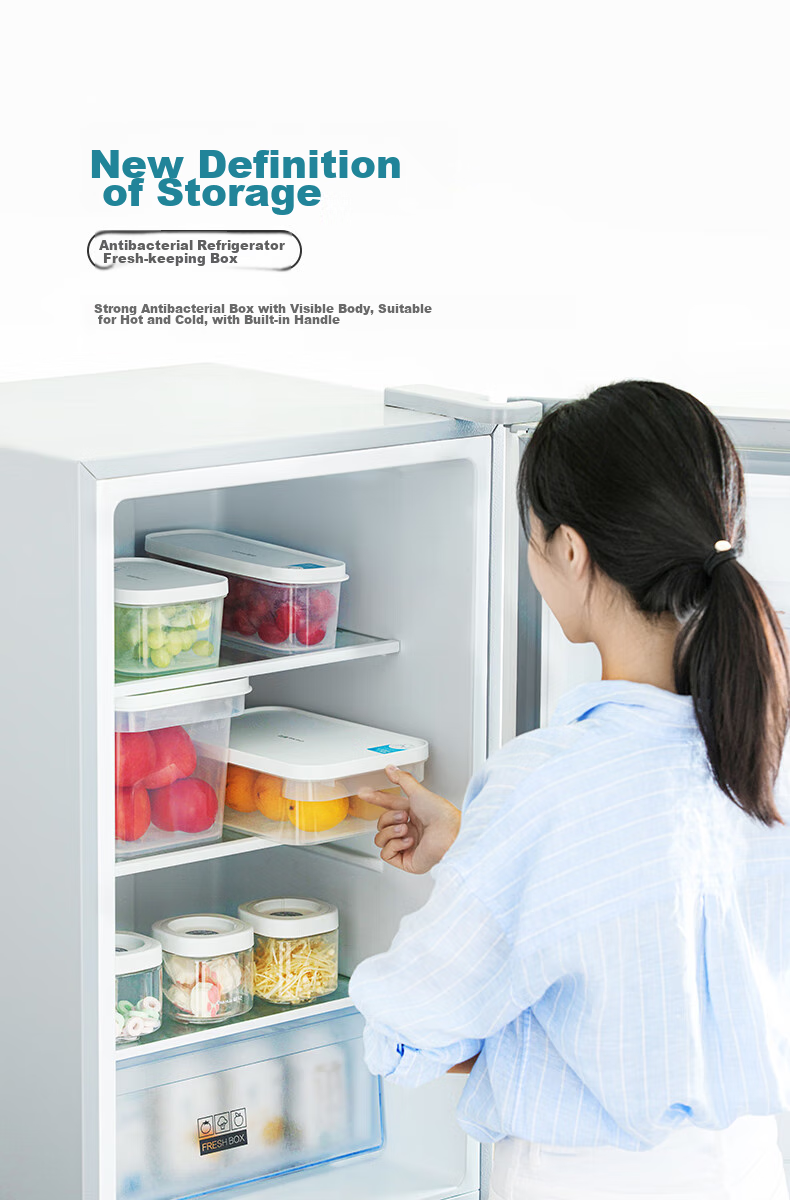 Chahua Food Grade Fresh-Keeping Box Refrigerator Storage Box Fruit Lunch Box Plastic Picnic Box 780ml 6-Piece Set 1
