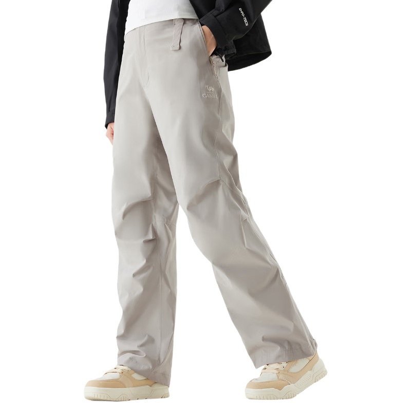 CAMEL [Wang Junkai's Choice] Women's Outdoor Ski Pants, Triple Protection Waterproof Straight-Leg Pants, Fleece-Lined Long Trousers, Hiking Pants 6806