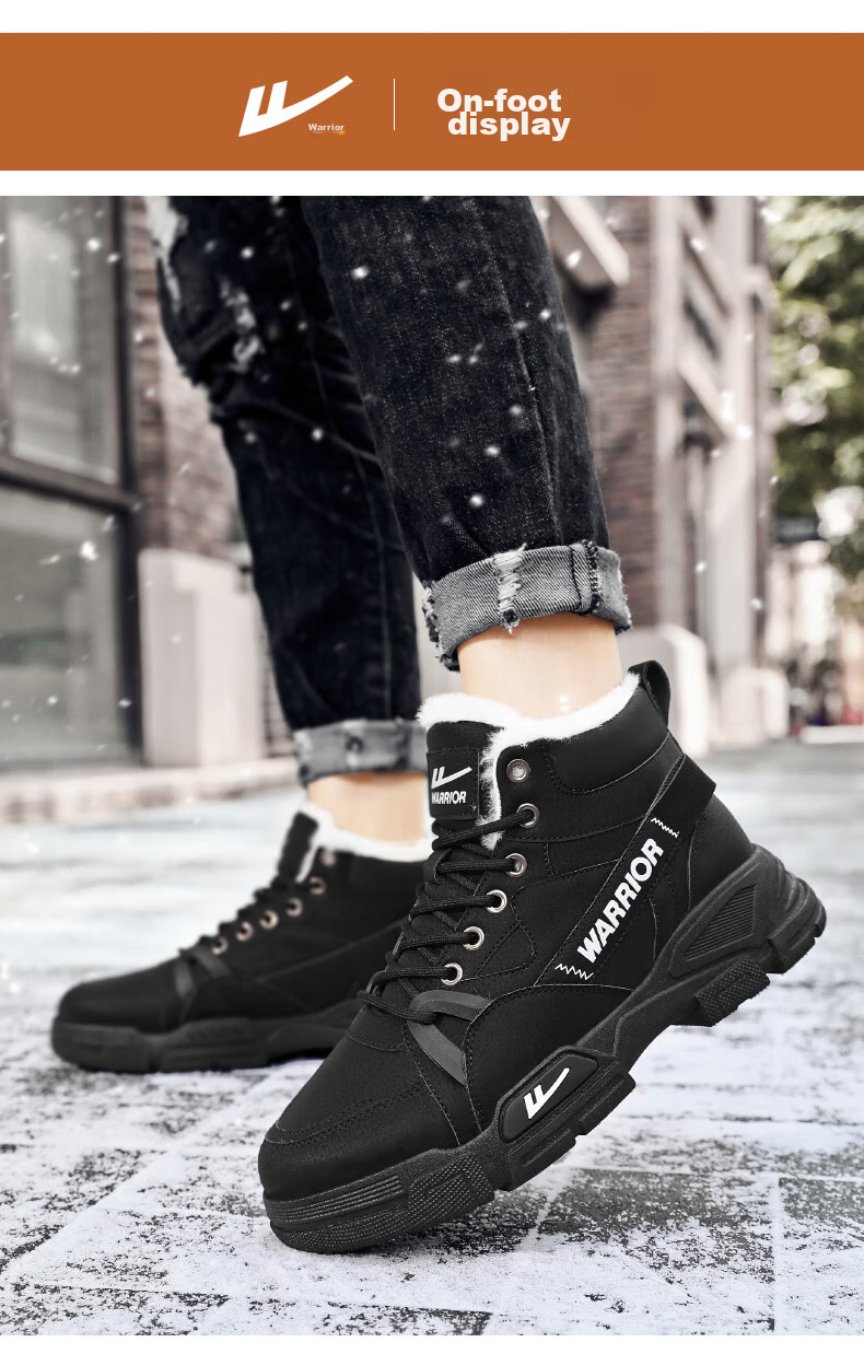 Huili Men's Martin Boots, 2025 Autumn And Winter New Style Men's Fleece-Lined Snow Boots, Warm Work-Style Cotton Shoes, Gray, Size 41 10