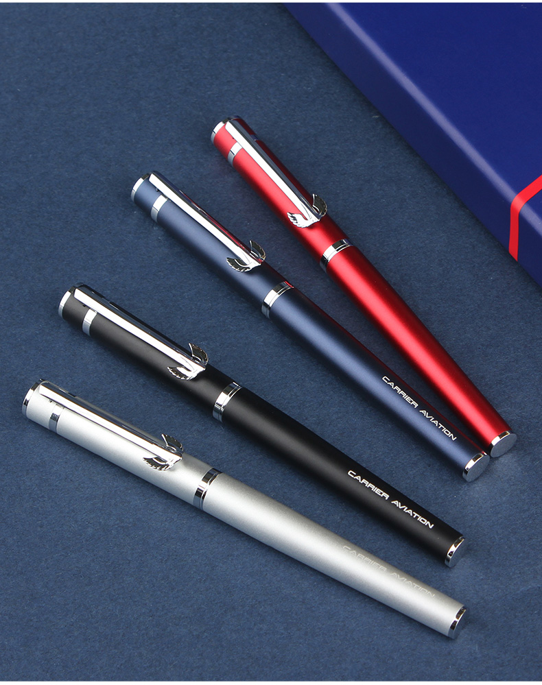 HERO Fountain Pen, Gift Box, HERO × Shandong Aircraft Carrier H605D Carrier-Based Flight Co-Branded Edition, Aircraft Carrier Cultural And Creative Teacher Gift, Notebook Gift Box, Blue 18