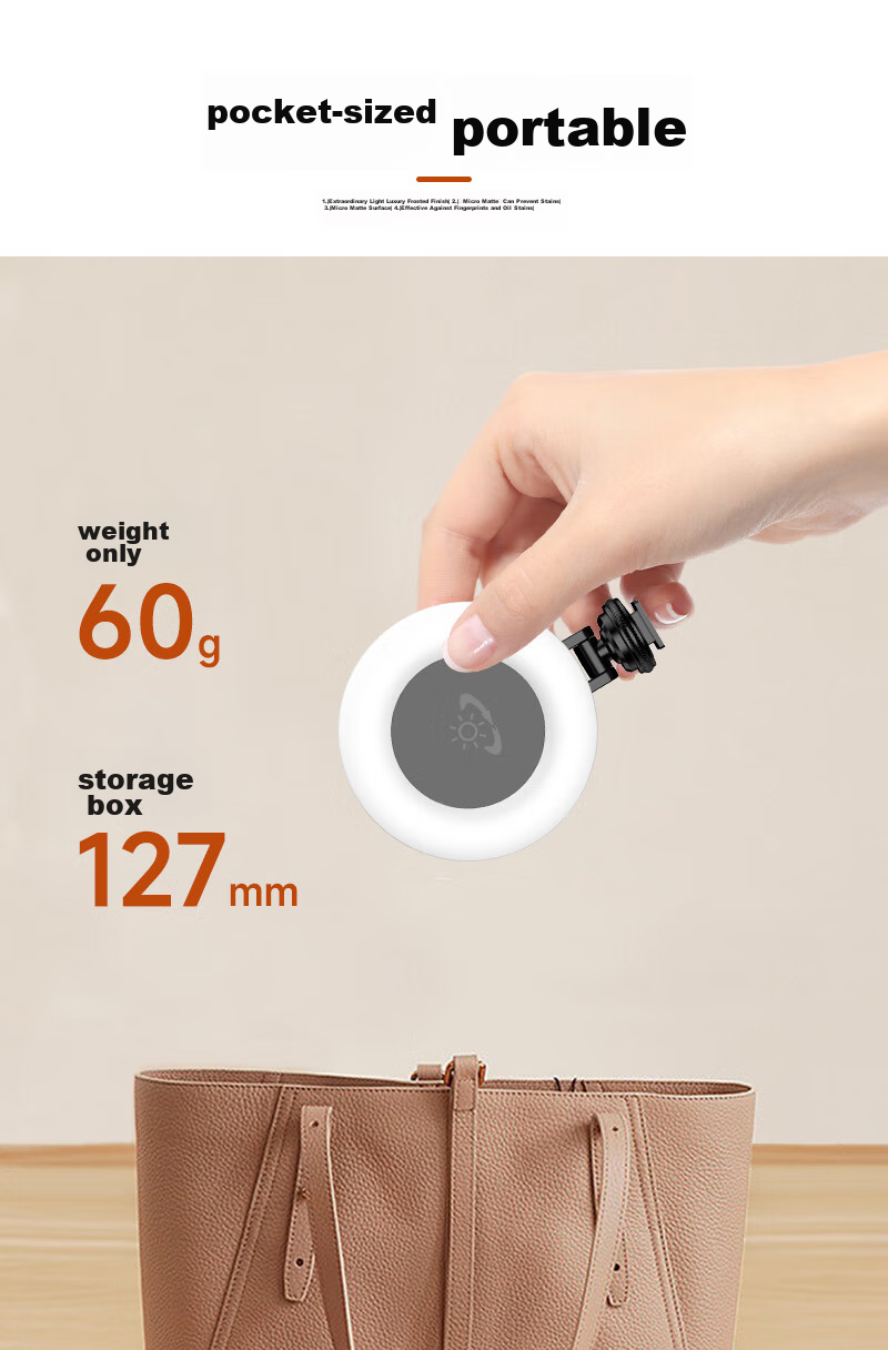 Selfieshow Live Streaming Fill Light for Streamers, Indoor Desktop Photography Light, Food Atmosphere Lamp, Handheld Soft Light Beauty Light, Professional Camera Portable Pocket Light 8