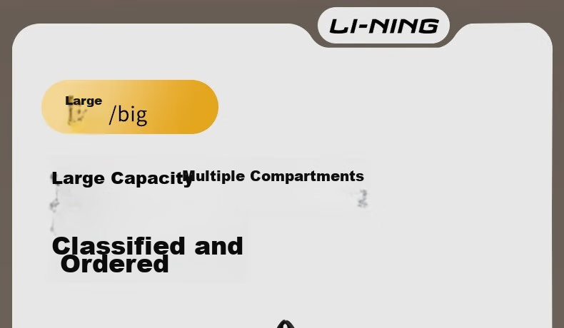 Li-Ning Backpack, Unisex School Bag with Large Capacity, for Middle And High School Students, College Students, Men's Laptop Sports Travel Bag 6