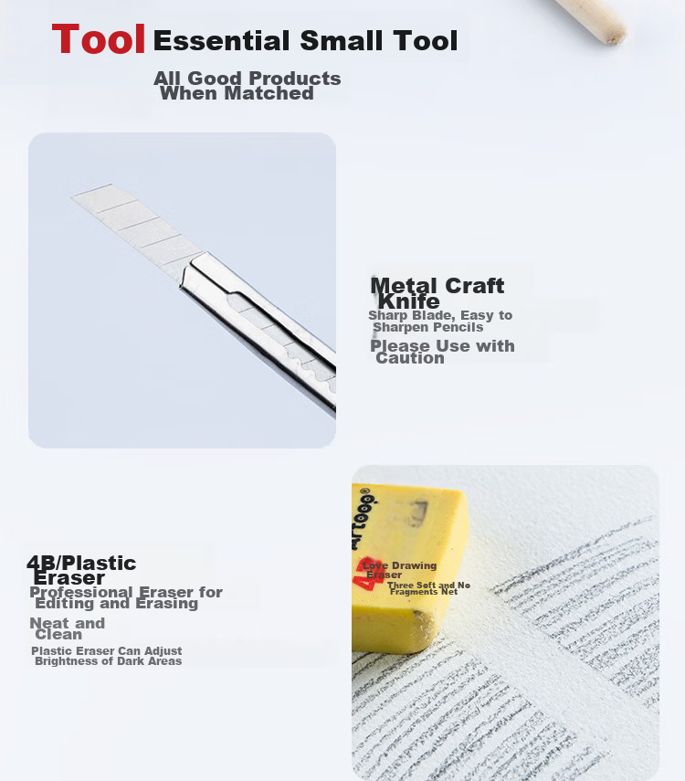 Transon White 3-Pack Paper Eraser Pencil, Xuan Paper Sketching Paper Eraser Pencil Correction Pencil Smudge Pencil for Art Sketching And Exam Preparatio 9