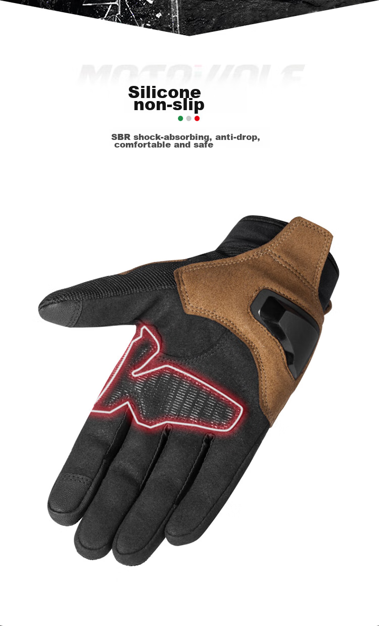 MOTOWOLF Motorcycle Summer Riding Gloves Unisex Windproof Anti-Fall Off-Road Breathable Biker Gloves 5