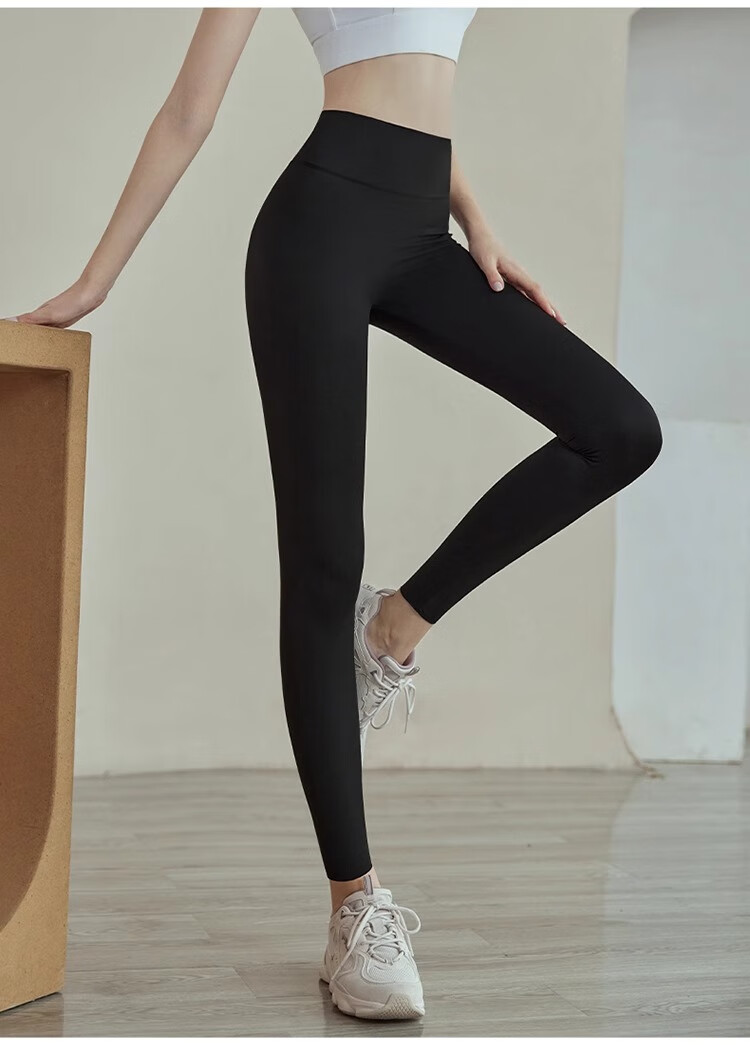 Youyou Yoga Pants for Women, High-Waisted Elastic Tight-Fitting Leggings, Outer Wear Sports Pants Two-Piece Set J21016XY Gray Purple Regular Style 2XL 26