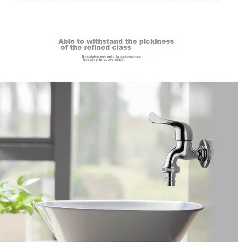 HEGII Mop Sink Faucet, Wall-Mounted Single Cold Quick-Open Extended Balcony Faucet HMF127-140E 9