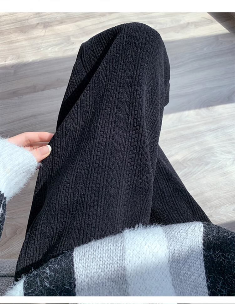 Langsha Wheat Ear Pattern Wide-Leg Pants for Women Spring Autumn Chenille Loose Casual High-Waist Draped Straight-Leg Pants 13