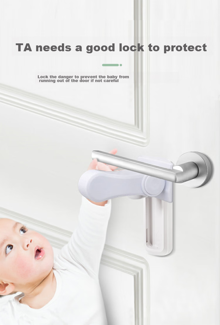 9I9 Door Handle Safety Lock, Baby Safety Lock Catch, Prevents Children from Opening Doors And Windows, Drawer Lock, Pet Lock A14 4