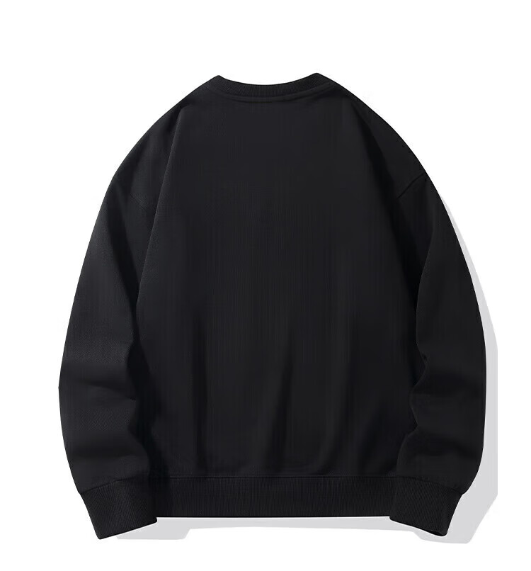 Jeanswest Sweatshirt, Men's Round Neck, Trendy Brand, 2026 Autumn Top, Fashionable Loose Pullover, Men's Jacket, Black, XL 22