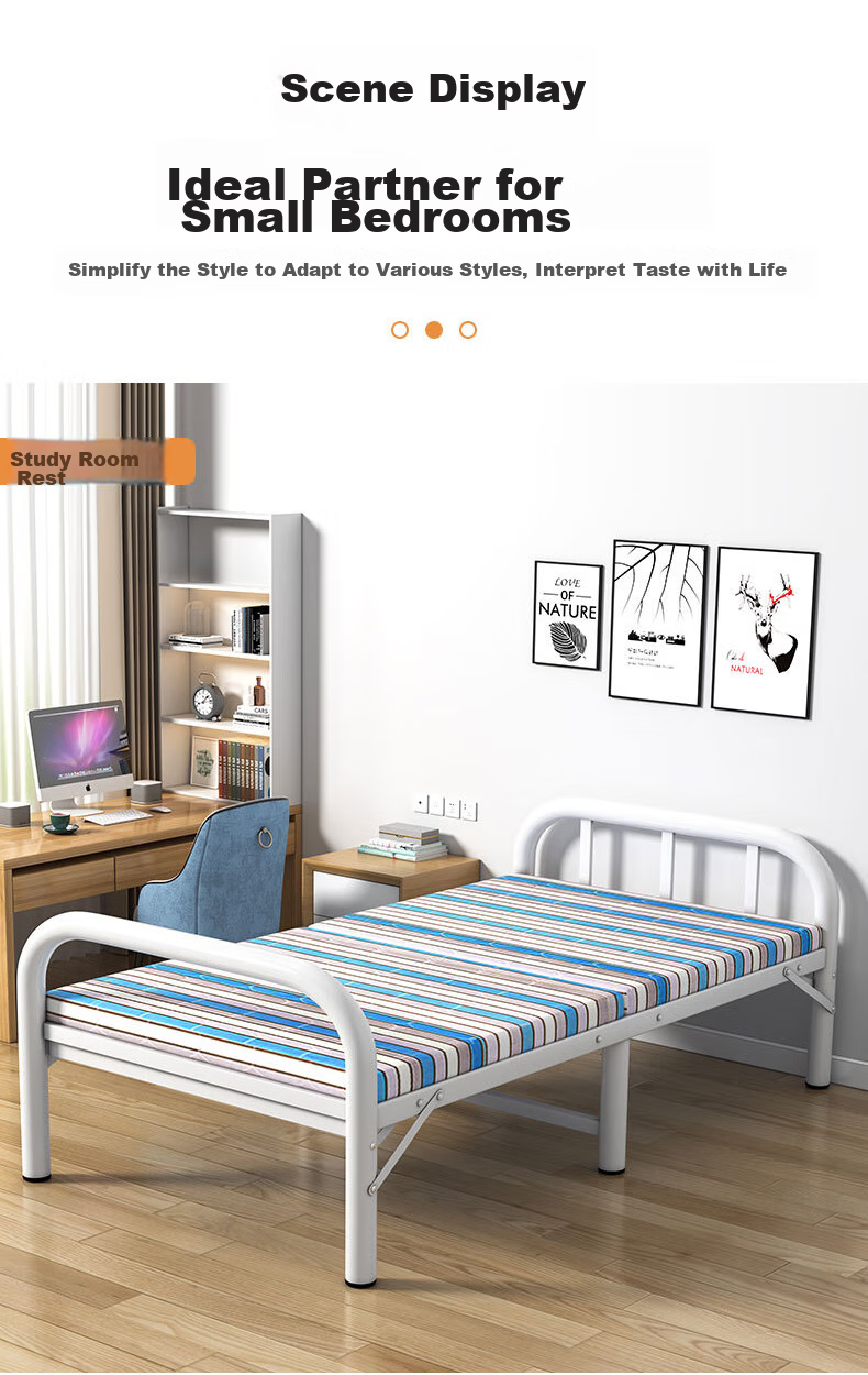 Quanpinwu Folding Bed, Single Bed, Nap Bed, Simple Portable Bed for Rental Apartments, Hospital And Home Use, Accompanying Bed, Camp Bed 12