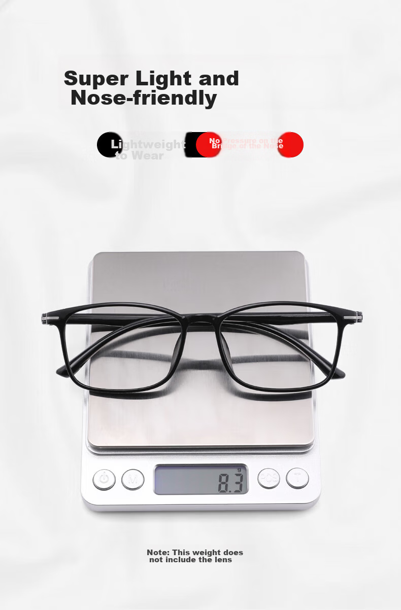 LESCA LUNETIER High-End Reading Glasses for Men, Anti-Blue Light Radiation, Premium Brand, High-Definition Presbyopic Glasses for Elderly Women, Back to School 3