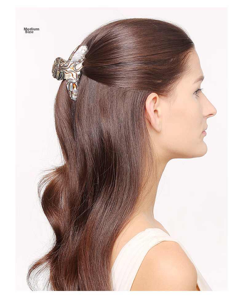 ALEXANDRE DE PARIS Shark Clip Lazy Hair Accessory Mid-Autumn Festival Gift 7706G Amber Large Size 7