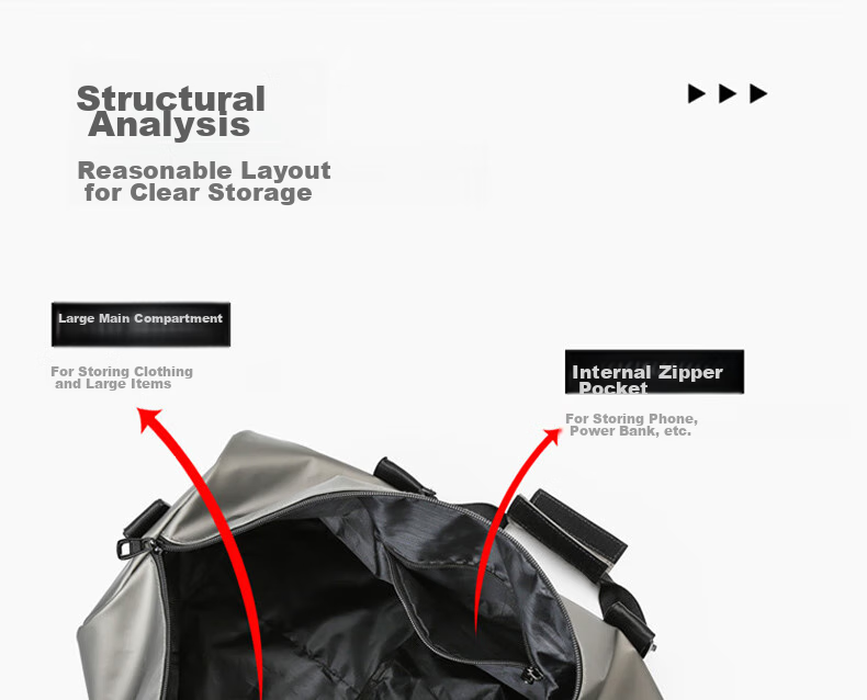 40,000 KM Fitness Bag Wet and Dry Separation Men's Short Trip Bag Women's Large Capacity Backpack Swimming Handheld Luggage Single Shoulder Crossbody Bag 12