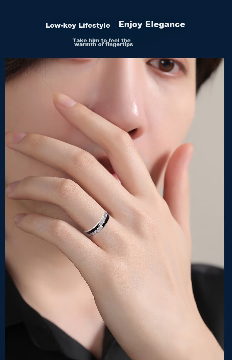 Zhoubaifu Faith Ring for Men, Student Life Pendant, Single Ring, Birthday Gift for Boyfriend Or Husband 11