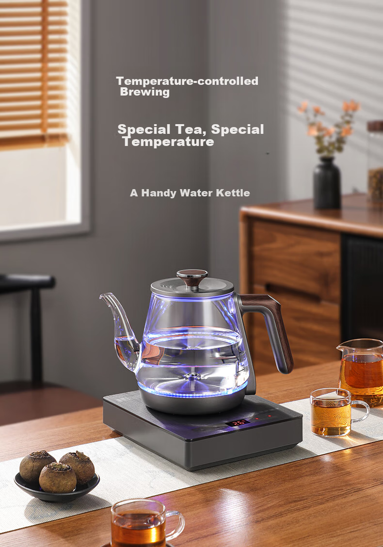 FUNORK Fully Automatic Electric Kettle with Water Pump, Glass Water Boiler for Tea Table, Integrated Tea Table And Coffee Table, Heat Preservation, Tea Brewing Utensils, Electric Tea Stove RY-D3 3