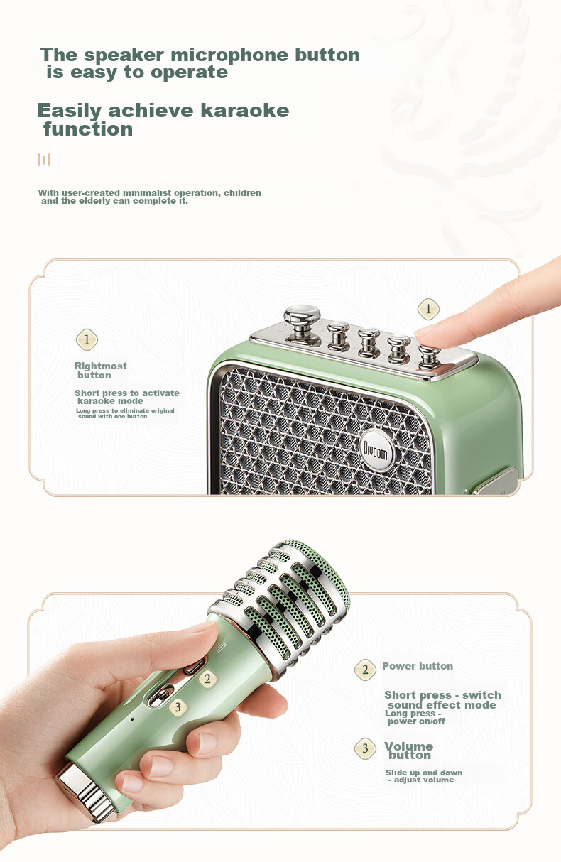 Divoom Bluetooth Karaoke Speaker with Microphone, Portable Outdoor Wireless Singing Mic for Home KTV, All-In Speaker System, Housewarming Gift for Girls And Teachers' Day Present 11