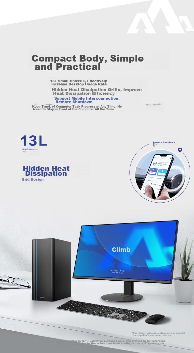 Pansheng Shangrui 4 Office Business Home Desktop Computer Full Set (12th Gen Core i5 16GB 256GB WiFi Bluetooth) 3