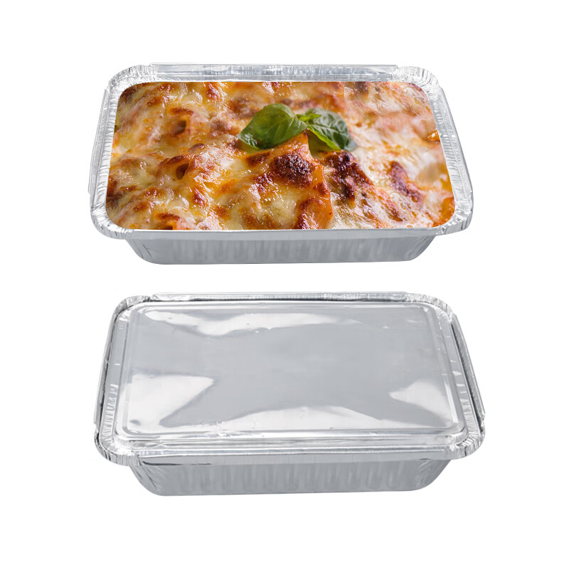 Babike Aluminum Foil Takeout Containers, 1000ml*15 Pieces, Disposable Food Boxes for Air Fryer, Baked Rice, And Takeout
