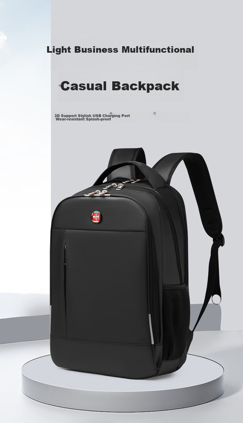 CROSSGEAR Swiss Cross Medal Backpack, 17.3-Inch Laptop Bag, Large Capacity Business Travel Backpack for Me 2