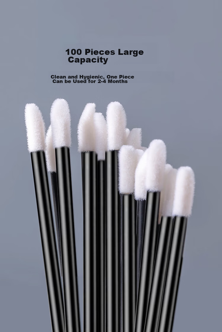 Meifuyu Disposable Lip Brush Sticks, 100 Pieces, Lip Mask And Lipstick Cotton Swabs, Portable Makeup Brushes MF8802 13
