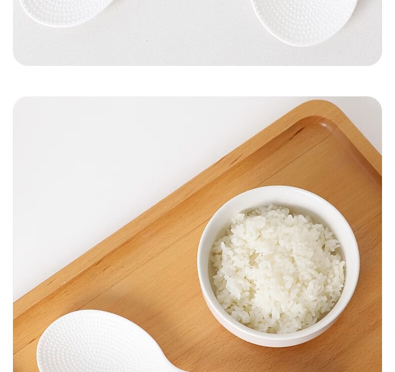 Dipuer 304 Stainless Steel Rice Spoon, Non-Stick Rice Ladle, Household High-Temperature Resistant Upright Rice Serving Spoon And Scoop 19