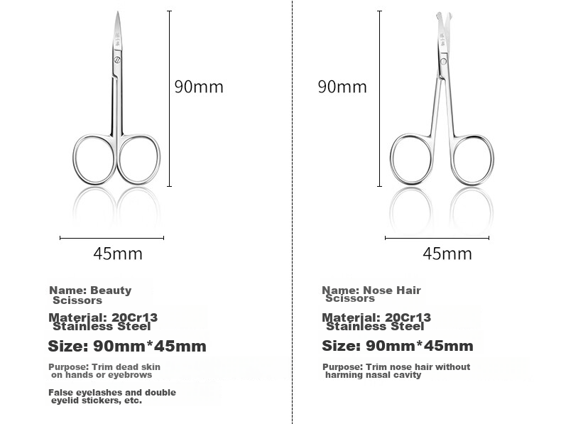 Zhangxiaoquan Nail Care Beauty Set with Stainless Steel Nail Clippers, Nose Hair Trimmer, Ear Pick, Lingyue Series H40910800 5