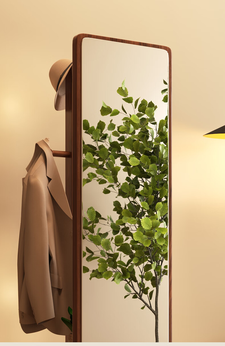 Chibailun Full-Length Mirror, Rotatable Floor Mirror for Home Use, Bedroom Multi-Functional Clothes Rack And Dressing Mirror 7