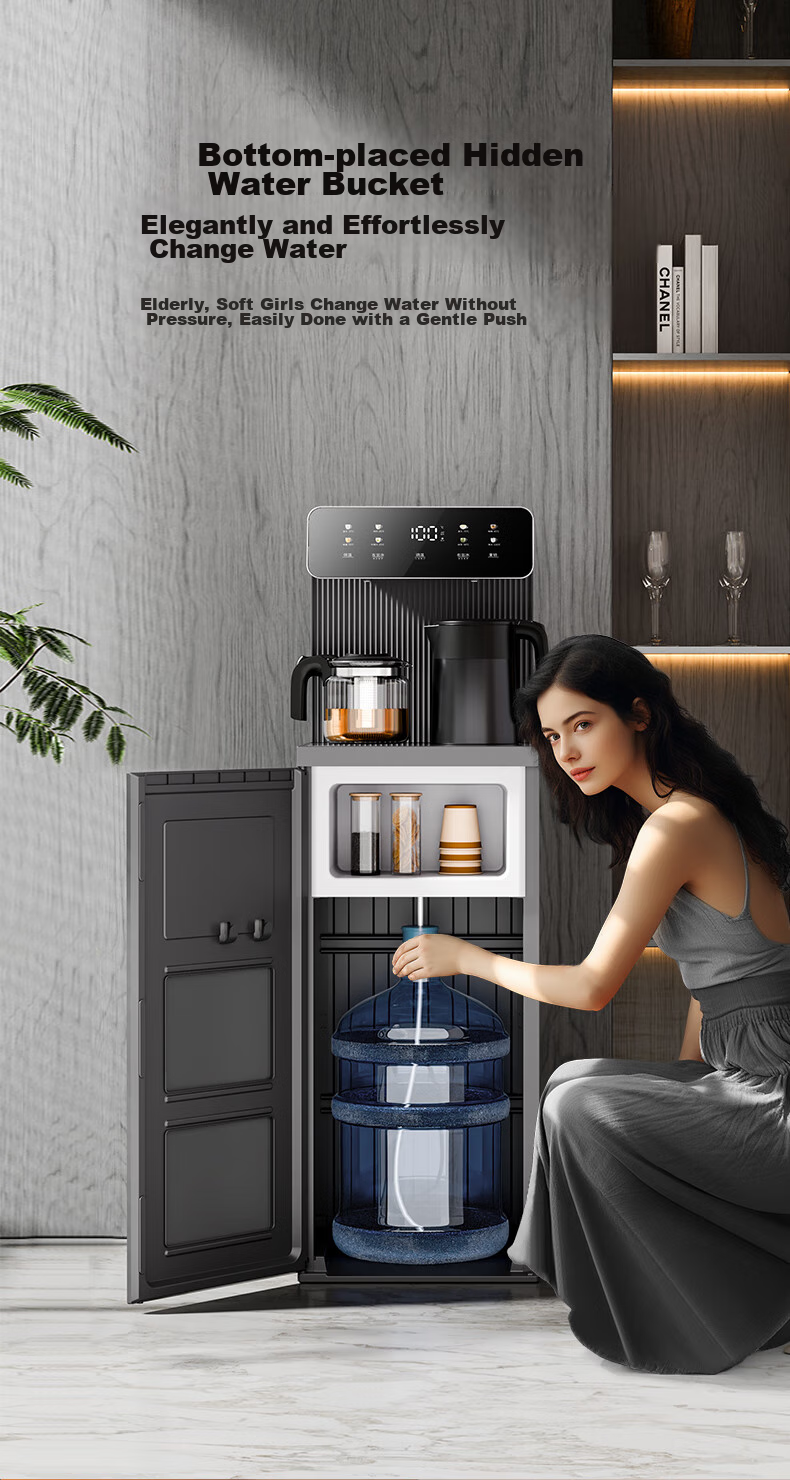 TRULIVA Tea Bar Machine, Home Water Dispenser, Multifunctional Office Standing Bottom-Loading Water Bottle, Fully Automatic Tea Bar Cabinet Integrated High-End Living Room Cooling And Heating Dual-Purpose 2026 New Model 14