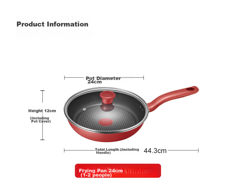 Tefal Non-Stick Frying Pan for Home Use, Steak Pan with Titanium Coating, Low Smoke, Suitable for Induction And Gas Stoves, 28cm 20