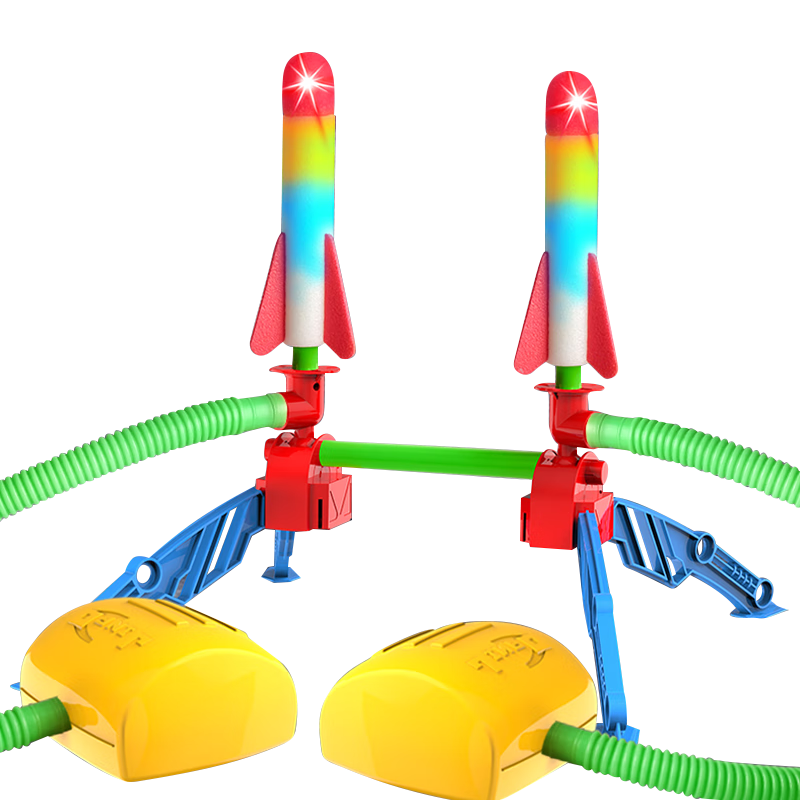 Babamama Rocket Launcher Toy for Children, Outdoor Foot-Powered Rocket Blaster with Ejection Mechanism