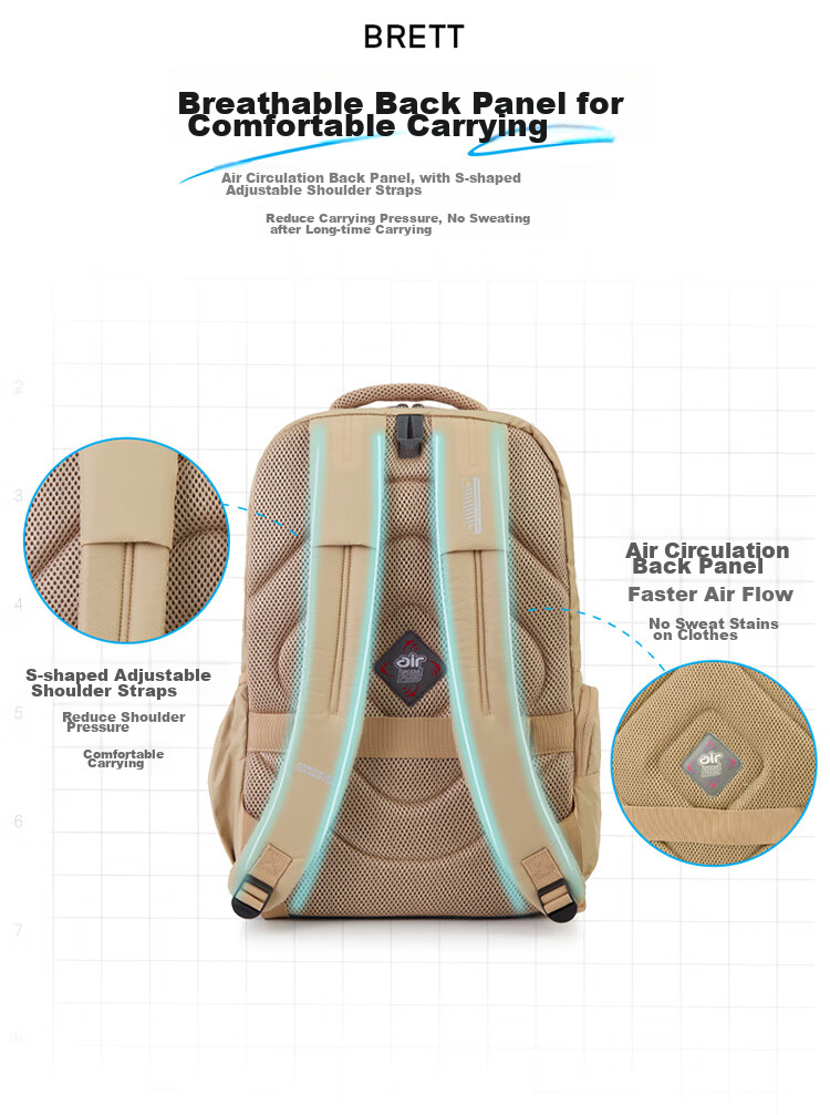 American Tourister Backpack Travel Bag Sports Bag Large Capacity Commuter Laptop Bag Upgraded Version Celebrity Edition QI5 Dark Blue 7