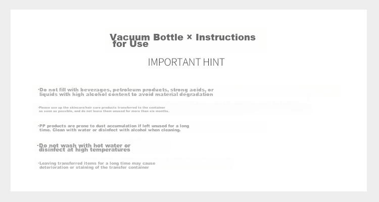 UPLUS Flow Light Series Travel Vacuum Dispensing Bottle Set, 50ml*2, Lotion Bottle, Pump Bottle, Empty Bottle 12