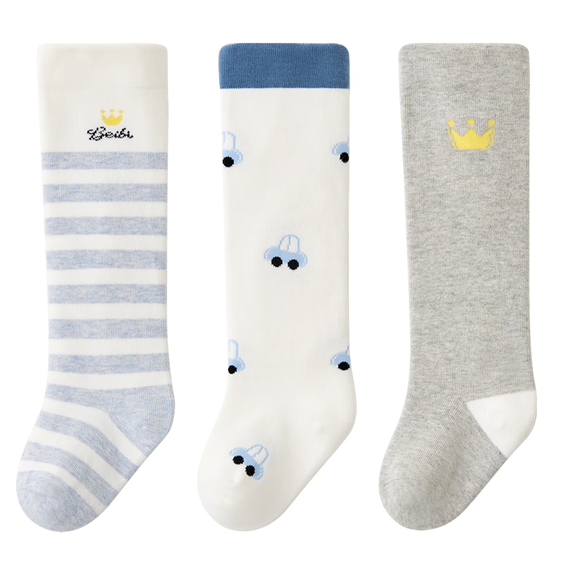 Beibi Baby Knee-High Socks, Spring And Autumn 2026 Style, 100% Pure Cotton Children's Long Socks, Newborn Small Age Infant Over-Knee Socks
