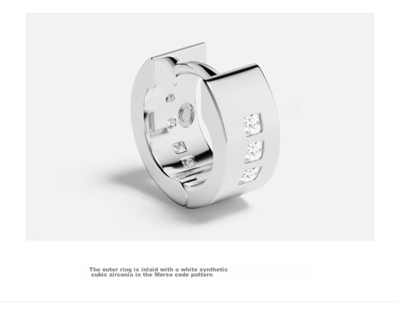APM Monaco [Zhou Yiran's Style] LOVE Morse Code Earrings, Jewelry Gift for Girlfriend 3