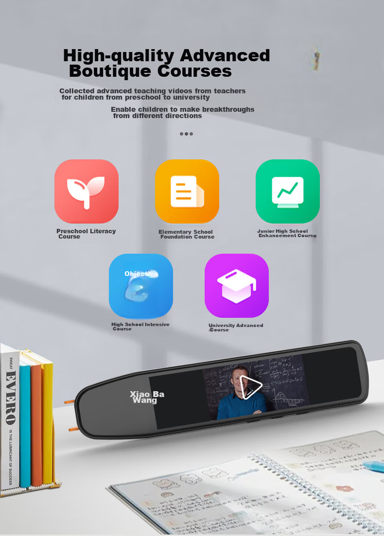 Xiaobawang SD04 Dictionary Pen English Translation Reading Pen for Primary, Middle And High School Synchronized Reading Device Compatible with Nationwide Textbooks Portable Learning Machine SD04+128G 7