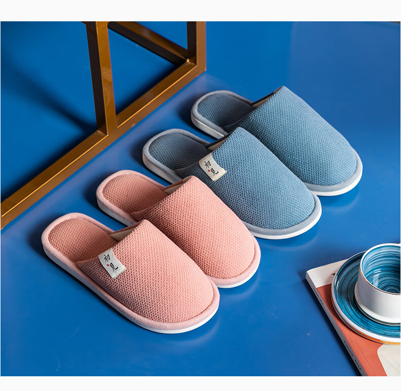 GUOLUOFEI Spring And Autumn Cotton Slippers for Men, Indoor Home Wooden Floor Slippers for Women, All Seasons Spring Autumn Winter, Ginger Yellow Color, Size 36-37 11