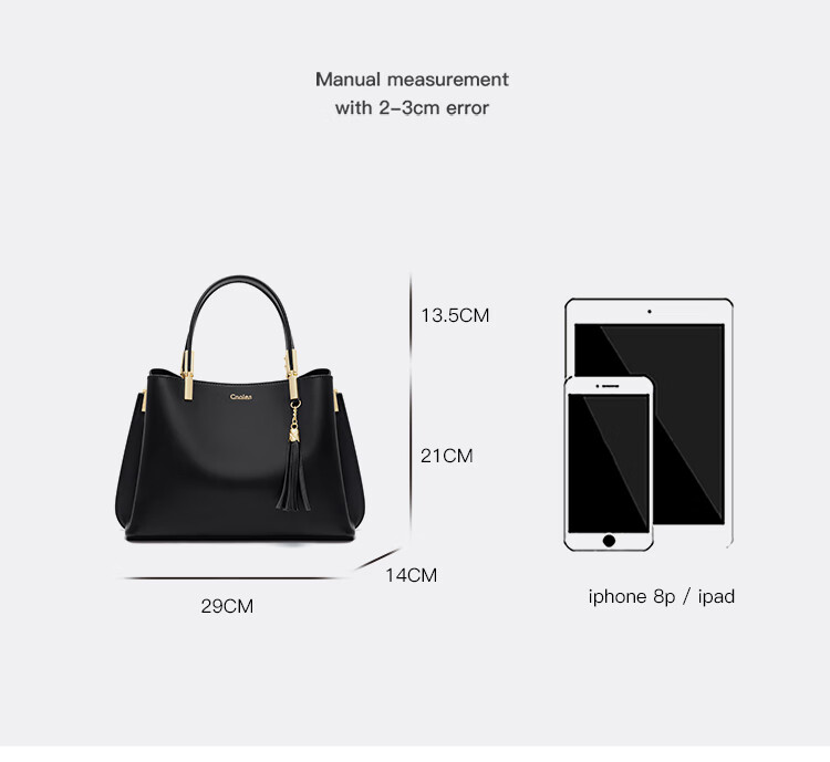Kouyi Women's Leather Handbag High-Grade Single Shoulder Bag Large Capacity Birthday Gift for Girlfriend Wife 19