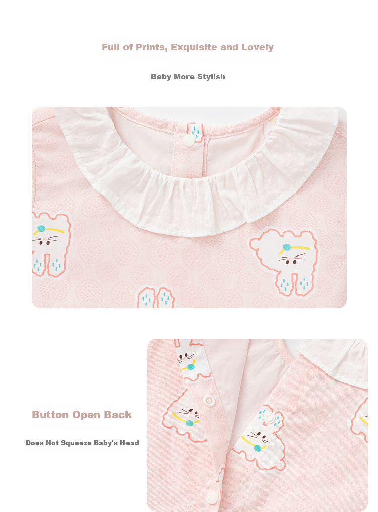 BALABALA Girls' Dress, Children's Dress, Baby Girl Spring 2025, Infant Delicate Sweet Cute Dress, 208125111009 12