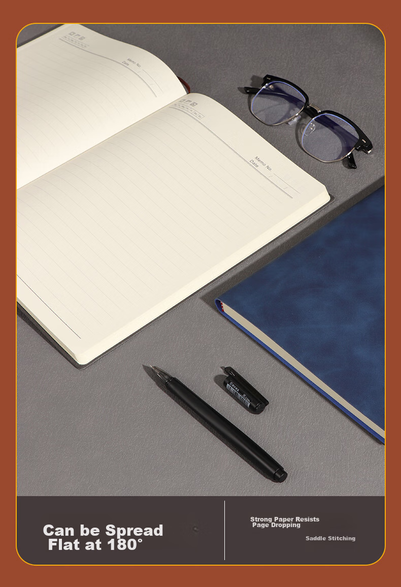 TENGXIONG [Lowest Price Online] Business Notebook A5 Thick B5 Journal, Sheepskin Cover Diary, Soft Cover Notebook for Office Work And Meeting Notes, Customizable Stationery 6